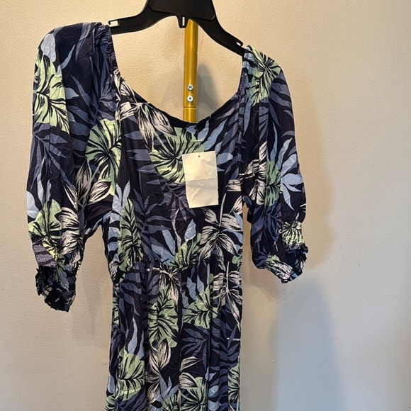 Roxy Floral Blue Dress NWT XS - Picture 7 of 11